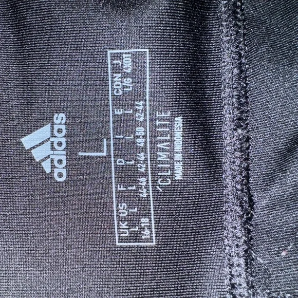 Adidas Climalite Black and White Leggings Streamlined Fit - Picture 3 of 3